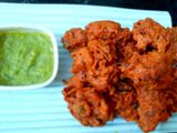 Beetroot and onion fritters