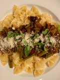 Farfalle aux haricots verts et tomates séchées