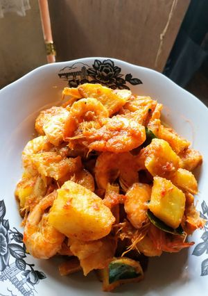 Foto resep Balado Udang Kentang