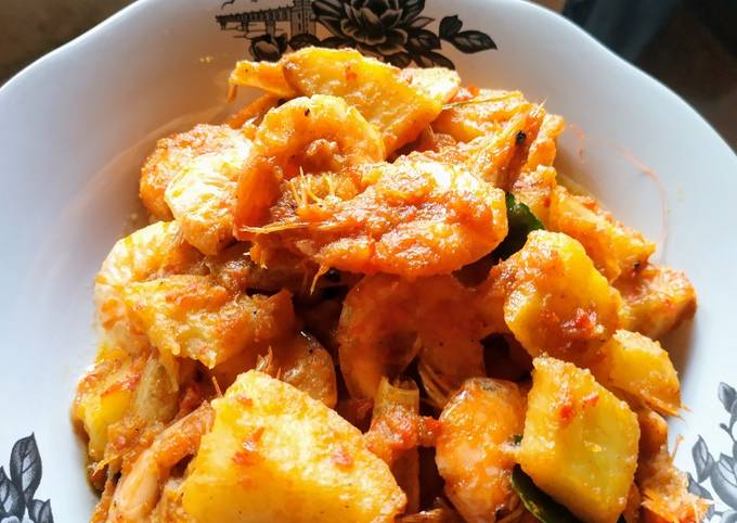 Balado Udang Kentang