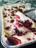 Red velvet cake and cheese cream