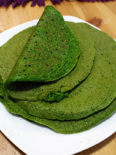 Una foto de Panqueques de espinacas