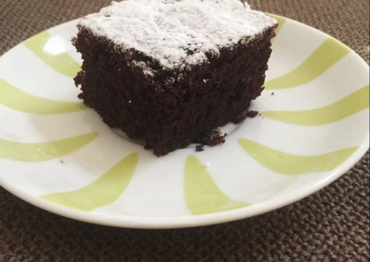 Eggless n no mixer chocolate cake