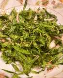 Lebanese fresh Zaatar (thyme leaves) and sumac salad -perfect for bbq