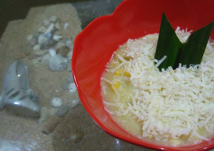 Si BUJANG kenis (Bubur Jagung Keju Manis 🌽😁)