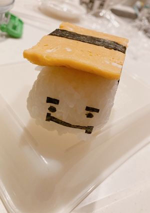 A picture of Secret Babysitter Tamago Sushi.