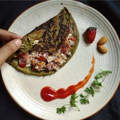 A picture of Hara veg omlette.