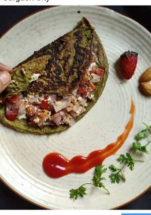 A picture of Hara veg omlette.