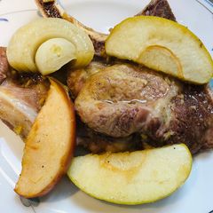 Baked Apple 🍎 Juice Glazed Pork Chops A picture of Baked Apple 🍎 Juice Glazed Pork Chops.