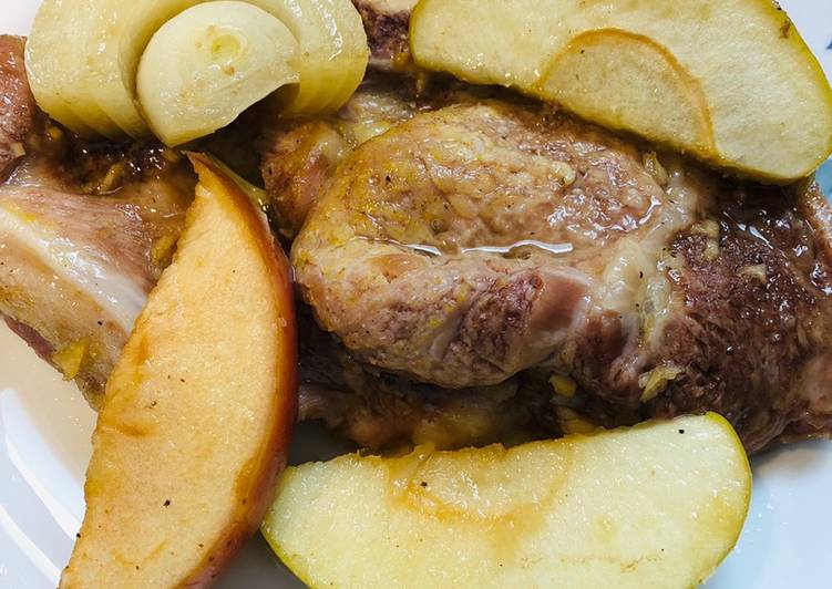 Easy Baked Apple 🍎 Juice Glazed Pork Chops