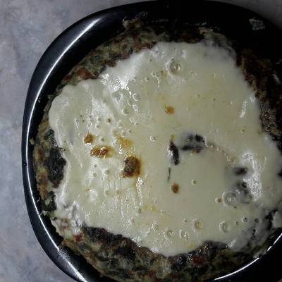 Tortilla de acelga y espinacas con queso exquisita Receta de Pamela Sanchez-  Cookpad