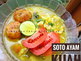 Soto Ayam kuah kuning seger🖤
