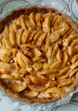 Une photo de Tarte aux pommes et noisettes pour diabétiques