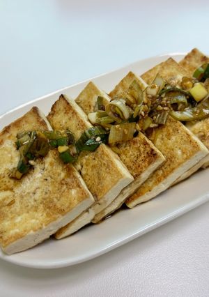 Hình của món Đậu chiên sốt tương.