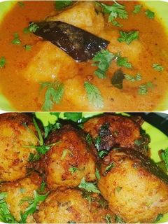 பருப்பு உருண்டை குழம்பு மற்றும் பருப்பு உருண்டை வறுவல் (Paruppu urundau kulambu recipe in tamil) செய்முறை முக்கிய புகைப்படம்