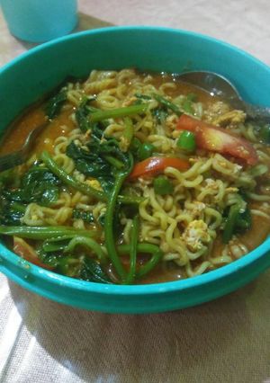 Foto resep Indomi kangkung pedas