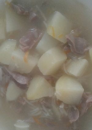 Una foto de Sopa de contre de pollo