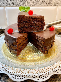 Una foto de Pastel de chocolate, al aroma de ron, “sin gluten “