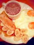 Pancakes con fruta, idea fácil para el desayuno!!!