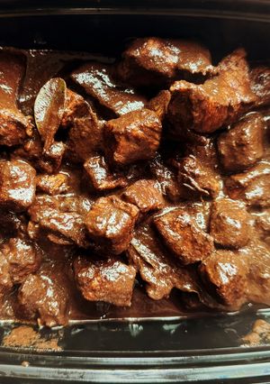A picture of Dinuguan Using Sinigang Mix.