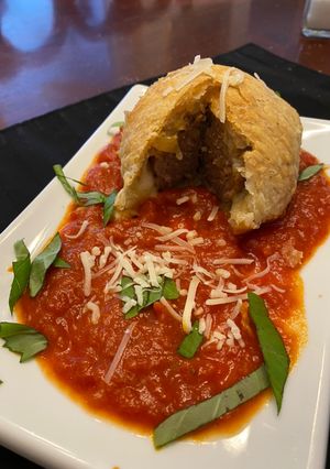 A picture of Meatball Wellington.