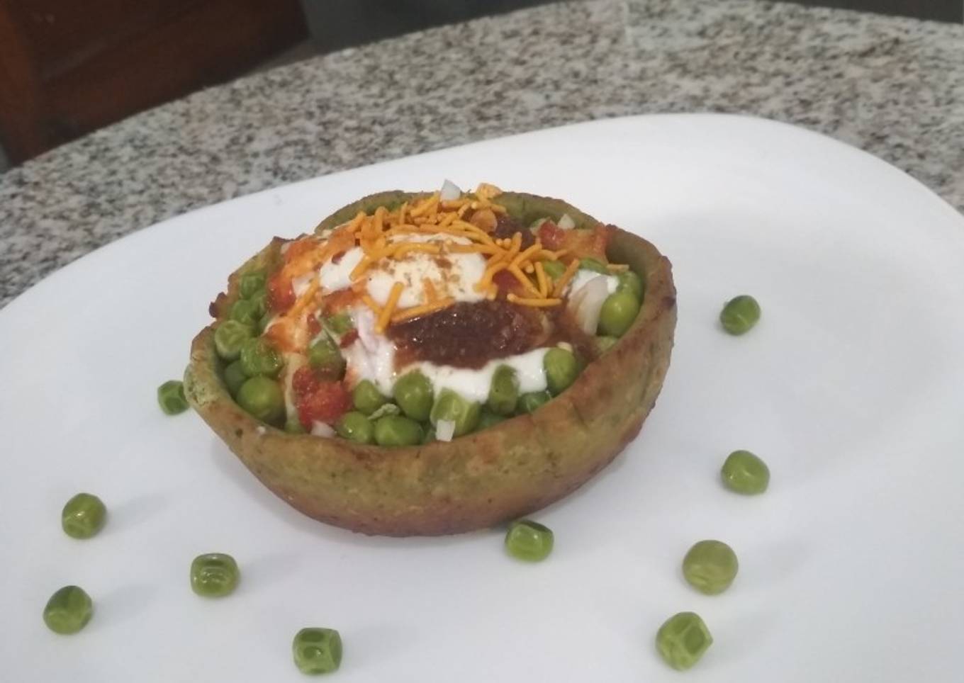 Palak Katori Matar Chaat