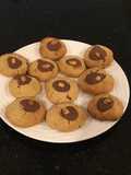 Peanut Butter Shortbread Cookies with Creamy Chocolate Centers