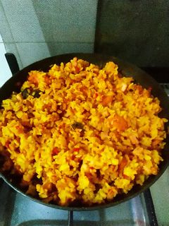 Una foto de Arroz mix de mariscos