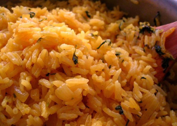 How to  Cilantro Garlic Yellow Rice