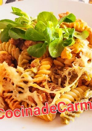 Foto principal de Pasta tricolor gratinada