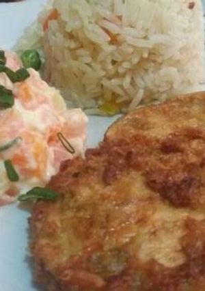 Una foto de Milanesa de berenjena