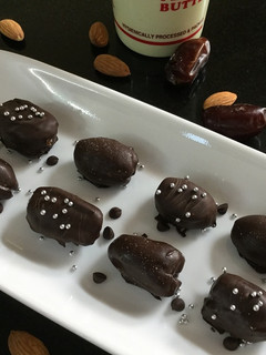 A picture of Chocolate Covered Stuffed Dates Recipe.