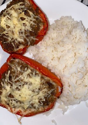 Une photo de Poivrons farcis et riz