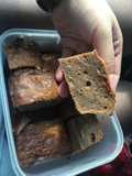 Peanut butter banana protein brownies
