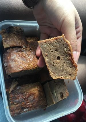 Hình của món Peanut butter banana protein brownies.