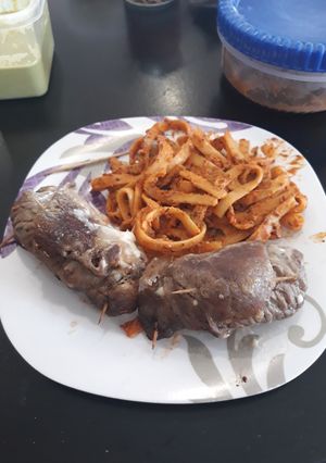 Una foto de Rollitos de carne de res, c/ queso y calabacitas