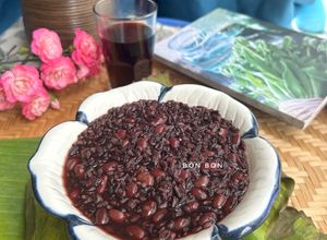 Hình của món Cháo Gạo Lứt Đậu Đỏ Chay.