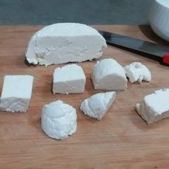 A picture of Homemade paneer.