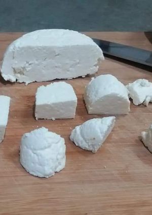 A picture of Homemade paneer.
