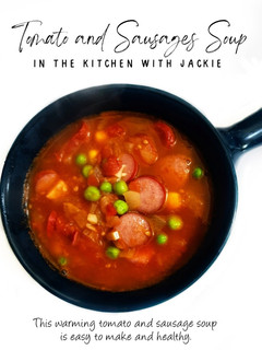 Foto resep Tomato and Sausages Soup
