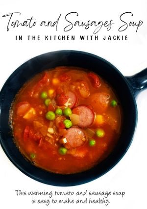 Foto resep Tomato and Sausages Soup