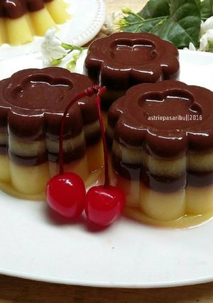 Foto resep Puding jagung lapis coklat