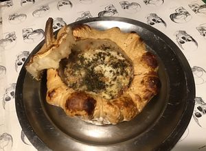 Une photo de Pâtisson au four,farce maison et pecorino