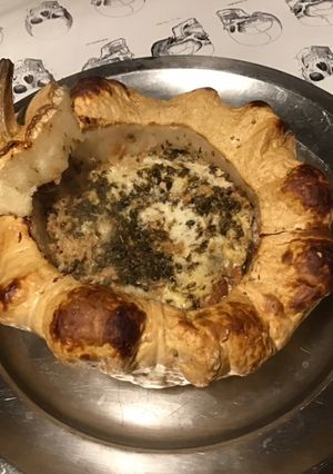 Une photo de Pâtisson au four,farce maison et pecorino