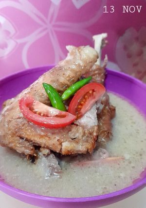 Foto resep Opor Ayam Kuah Putih (Ayam Kampung Bakar)