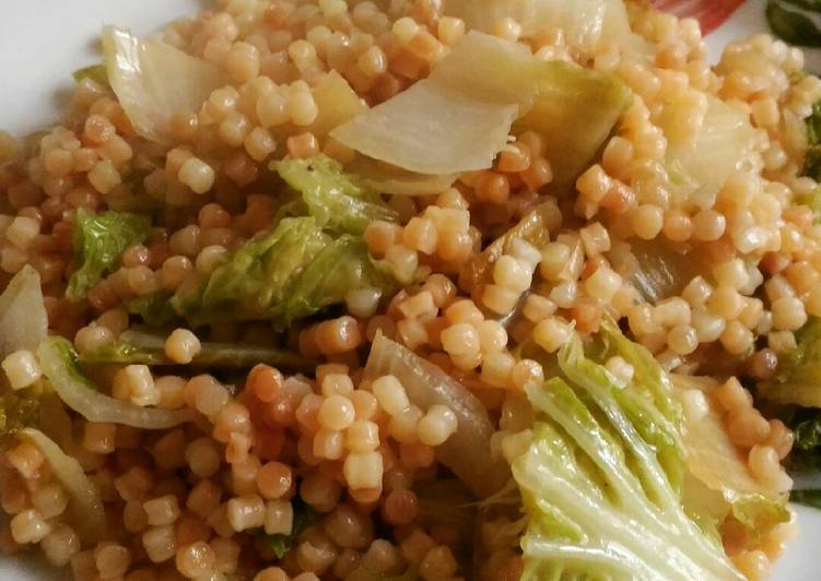 Fregola con cavolo cinese