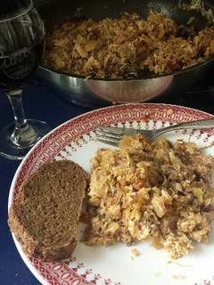 Una foto de Cocido frito (ropa vieja)