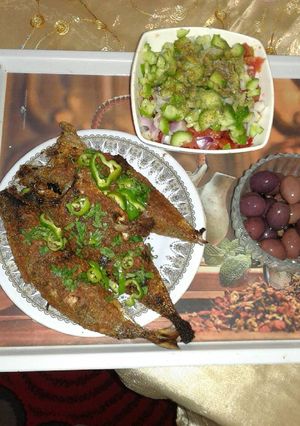صورة لوصفة سمك مشوي بالرده
