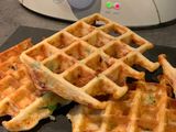 Gaufres salée jambon fromage courgettes