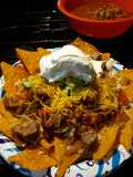 Nachos with leftover eye of round chili